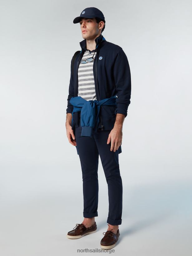 genser med full glidelås North Sails menn marineblå klær H4N2FN288