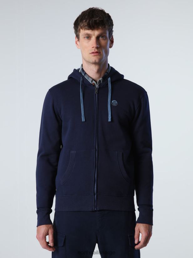 genser med glidelås North Sails menn marineblå klær H4N2FN823