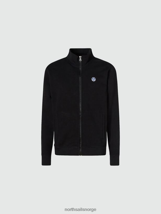 genser med glidelås North Sails menn svart klær H4N2FN829