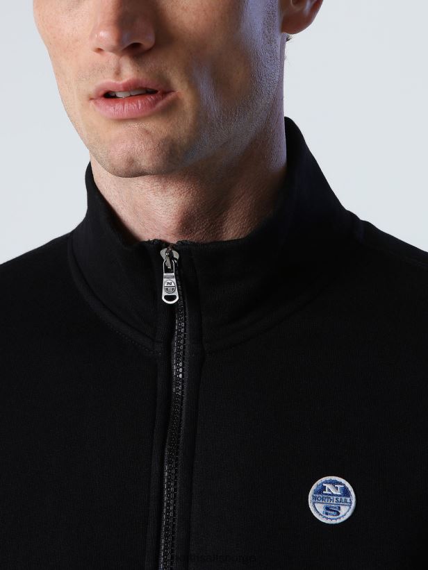genser med glidelås North Sails menn svart klær H4N2FN829