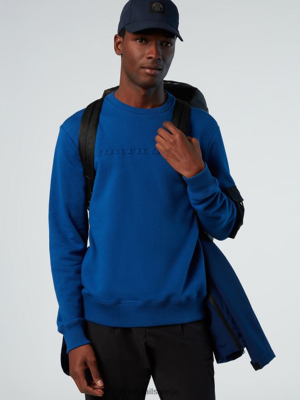 genser med lomme North Sails menn havblått klær H4N2FN271