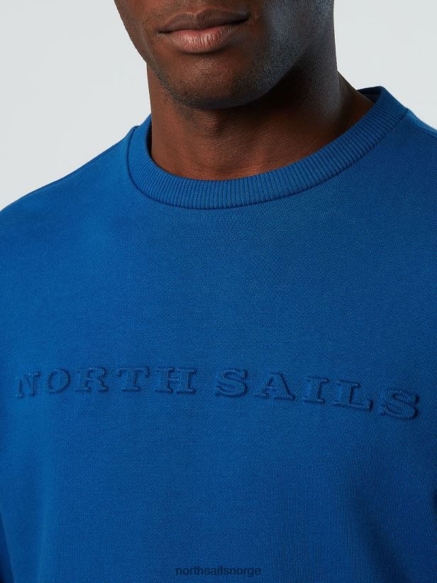 genser med lomme North Sails menn havblått klær H4N2FN271