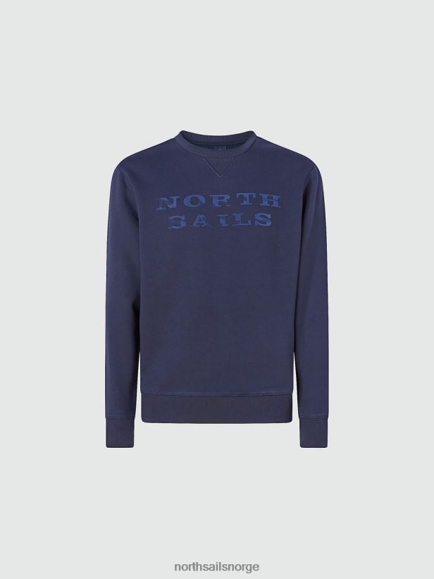 genser med skrift North Sails menn marineblå klær H4N2FN932