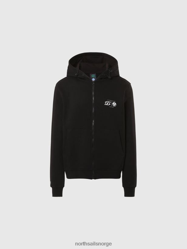 hettegenser full glidelås sweatshirt kite North Sails menn svart klær H4N2FN264