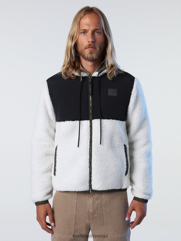 resirkulert fleecegenser North Sails menn marshmallow klær H4N2FN1017