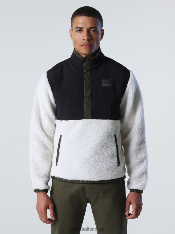 resirkulert fleecegenser North Sails menn marshmallow klær H4N2FN916