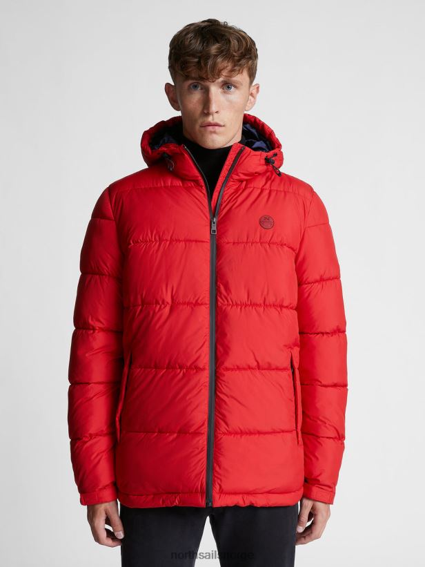 dock hettejakke North Sails menn rød klær H4N2FN1296