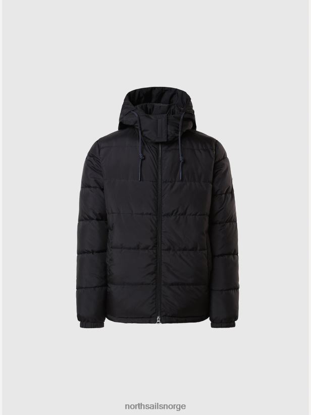 gammel jakke North Sails menn svart klær H4N2FN959