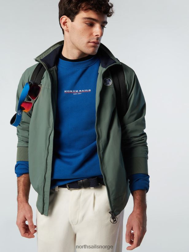 original sjømannsjakke North Sails menn militærgrønt klær H4N2FN33