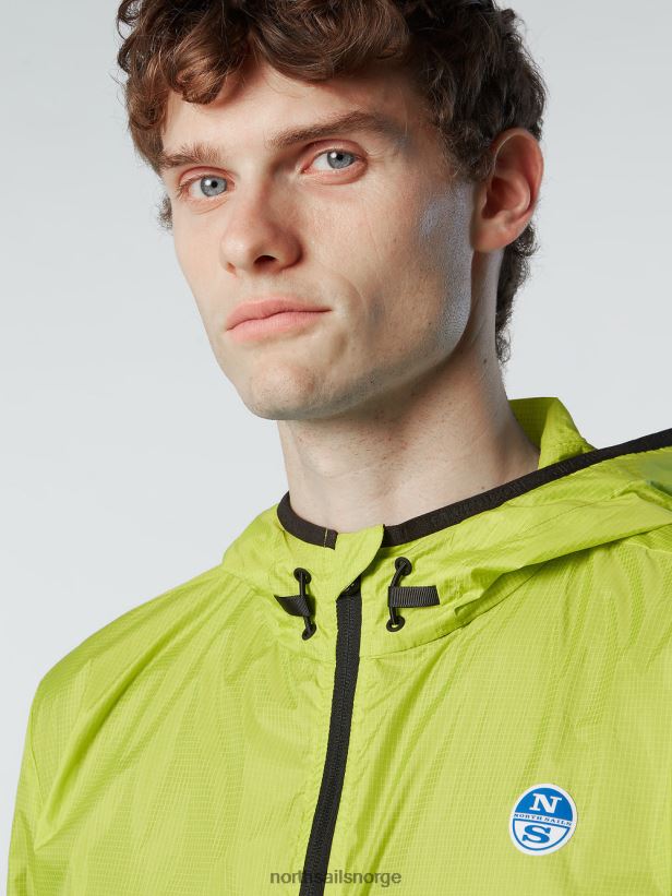 spinnaker-jakke med hette North Sails menn lime klær H4N2FN53