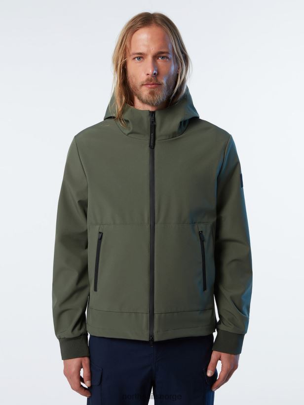 tech softshell jakke North Sails menn militærgrønt klær H4N2FN51