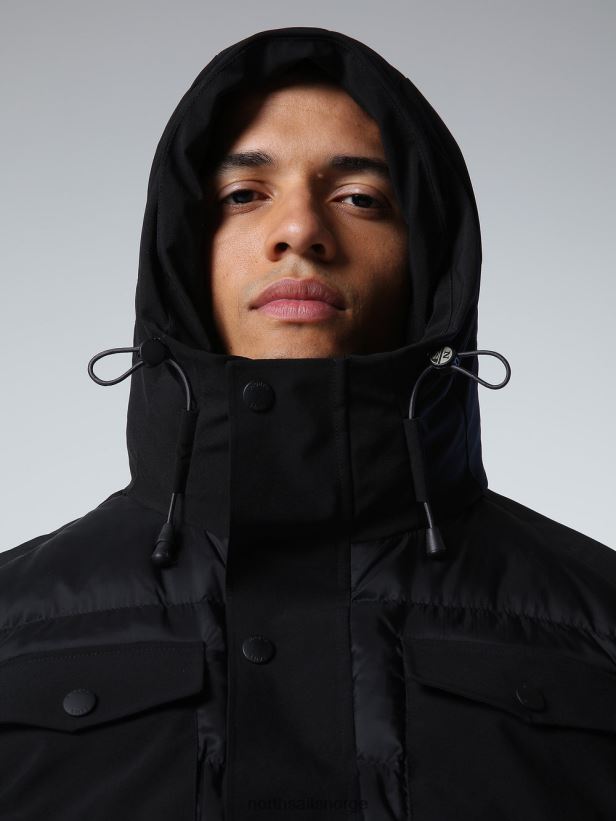 breparkas North Sails menn svart klær H4N2FN848