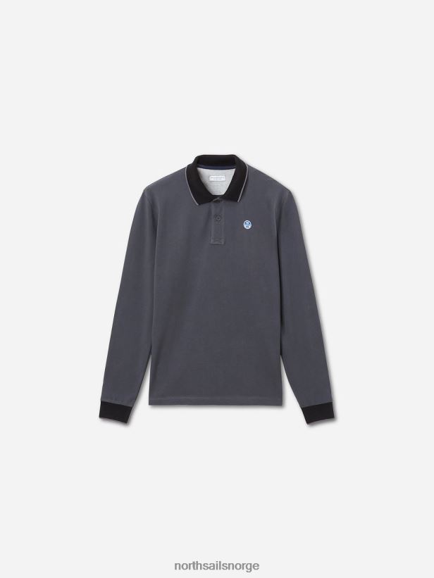 økologisk piké poloskjorte North Sails menn asfalt klær H4N2FN1305