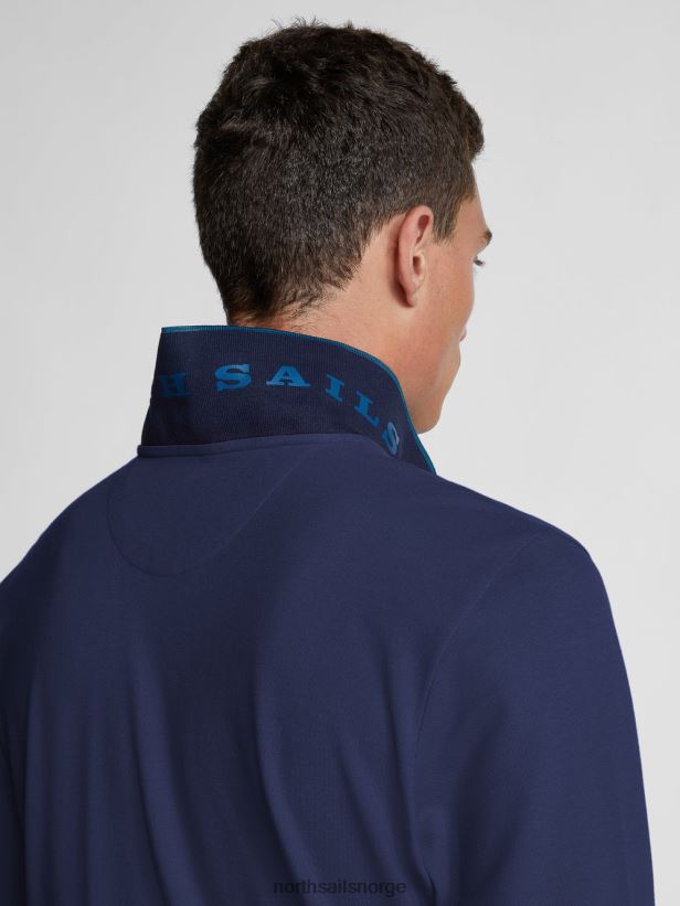 økologisk piké poloskjorte North Sails menn marineblå klær H4N2FN1303