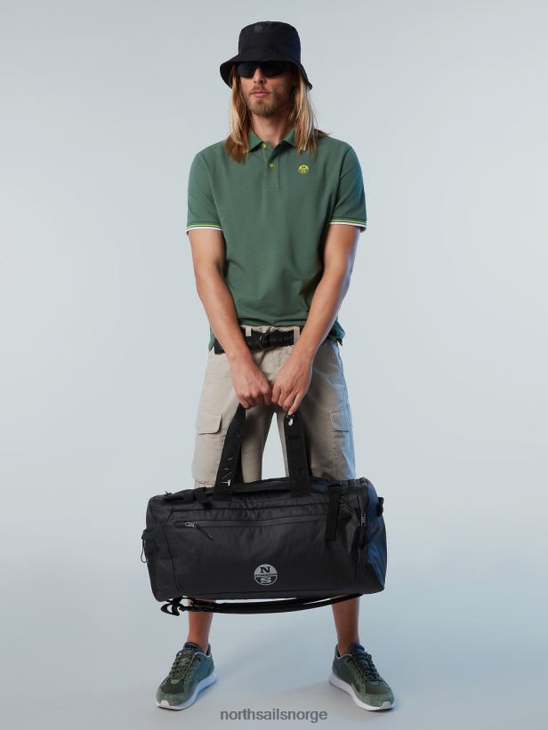 ny poloskjorte i økologisk bomull North Sails menn militærgrønt klær H4N2FN84