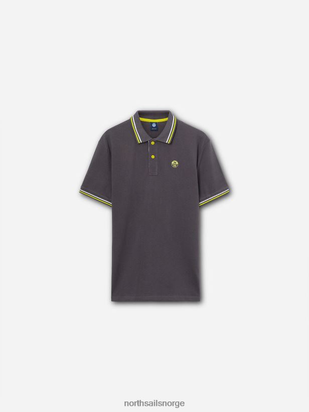 polo med kontrastkanter North Sails menn asfalt klær H4N2FN1214