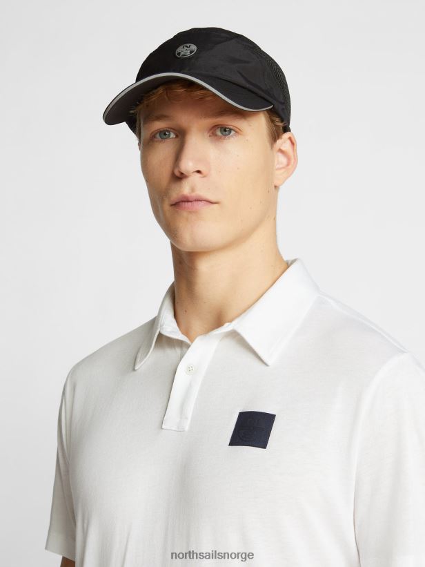 poloskjorte i bomull og bambus North Sails menn hvit klær H4N2FN1068