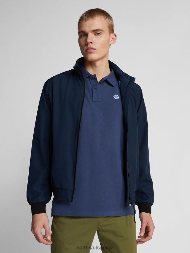 poloskjorte med logo på brystet North Sails menn mørk denim klær H4N2FN1203