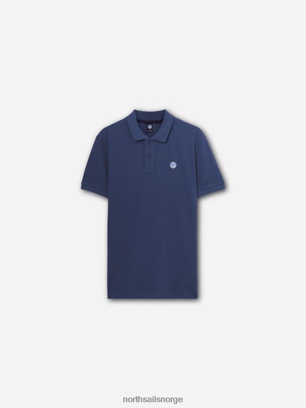 poloskjorte med logo på brystet North Sails menn mørk denim klær H4N2FN1203