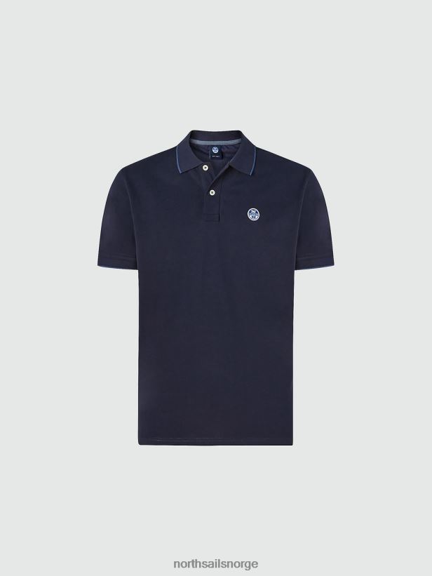 poloskjorte med trykk North Sails menn marineblå klær H4N2FN939