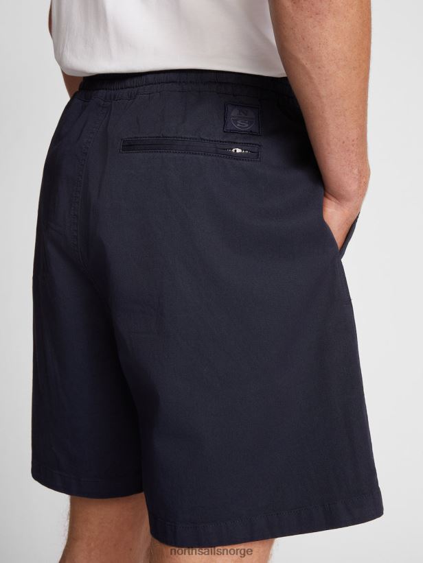 chino-shorts med snøring North Sails menn marineblå klær H4N2FN1141