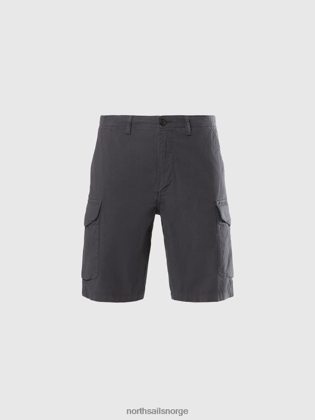 øko-poplin cargo shorts North Sails menn asfalt klær H4N2FN337