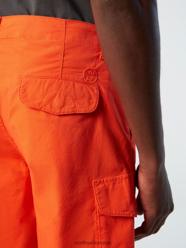 øko-poplin cargo shorts North Sails menn lys oransje klær H4N2FN331