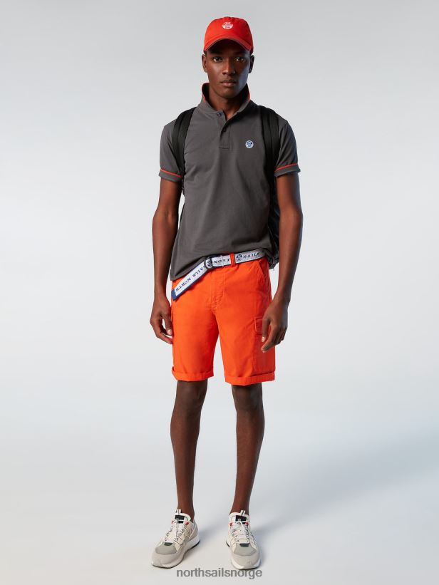 øko-poplin cargo shorts North Sails menn lys oransje klær H4N2FN331