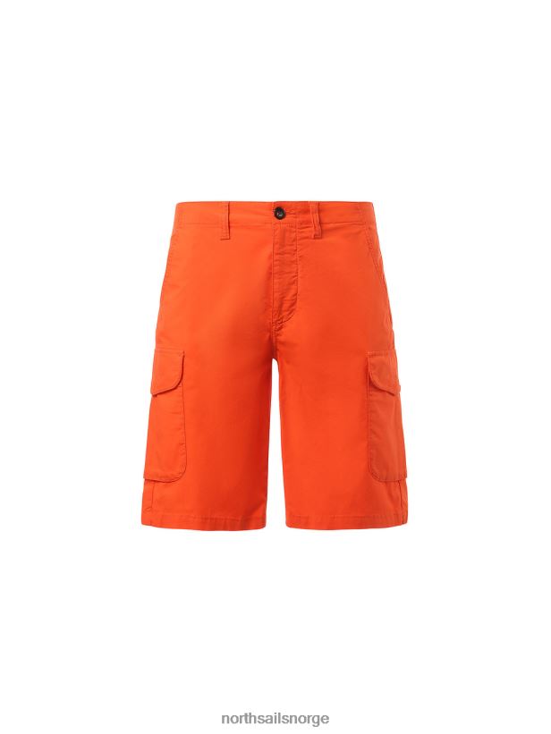 øko-poplin cargo shorts North Sails menn lys oransje klær H4N2FN331
