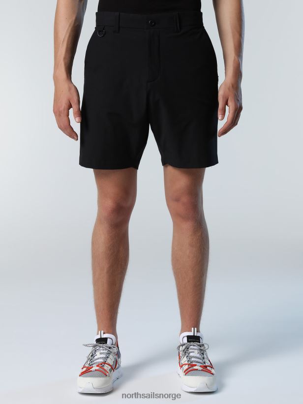 komfort tech chino shorts North Sails menn svart klær H4N2FN350