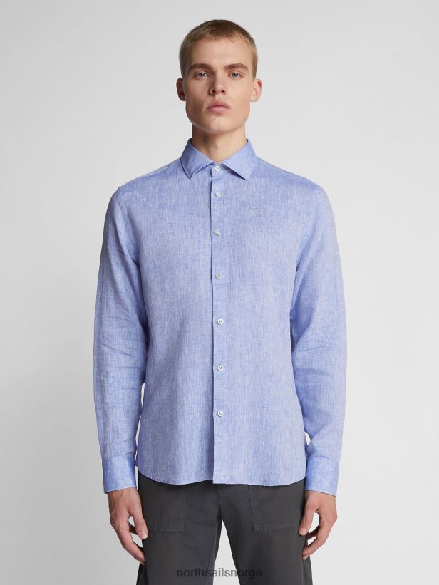 linskjorte North Sails menn lyse blå klær H4N2FN1180
