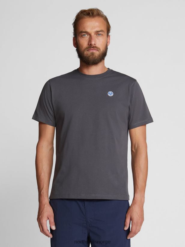 kortermet t-skjorte North Sails menn asfalt klær H4N2FN1278