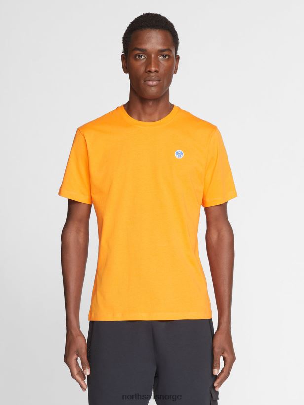 kortermet t-skjorte North Sails menn livlig oransje klær H4N2FN1273