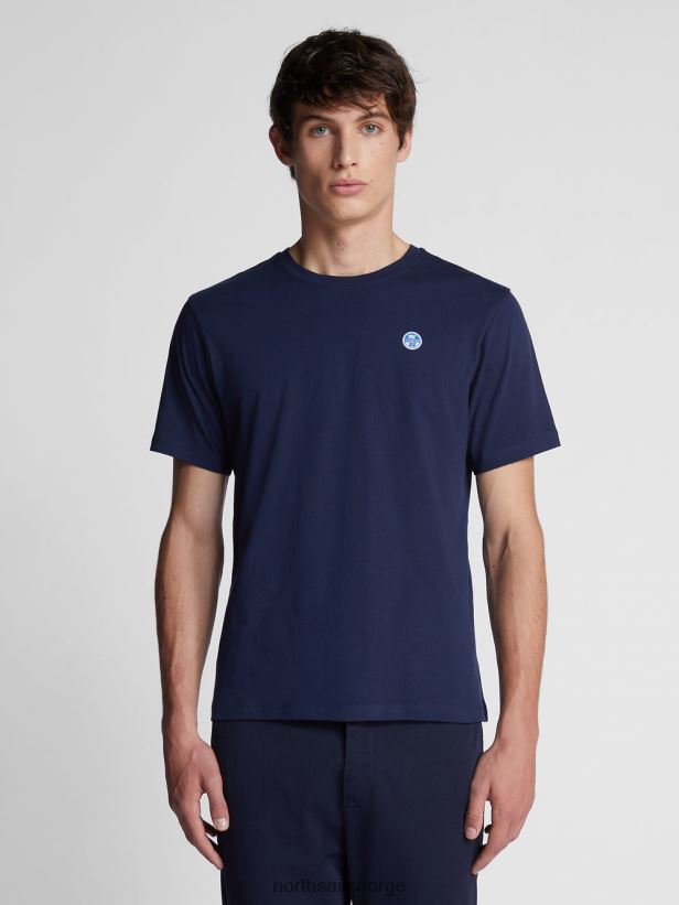 kortermet t-skjorte North Sails menn marineblå klær H4N2FN1276