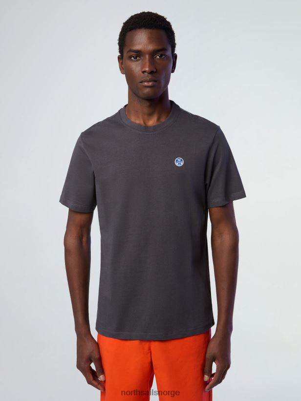 t-skjorte med filtlapp North Sails menn asfalt klær H4N2FN202