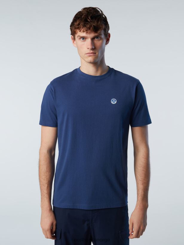 t-skjorte med filtlapp North Sails menn mørk denim klær H4N2FN197