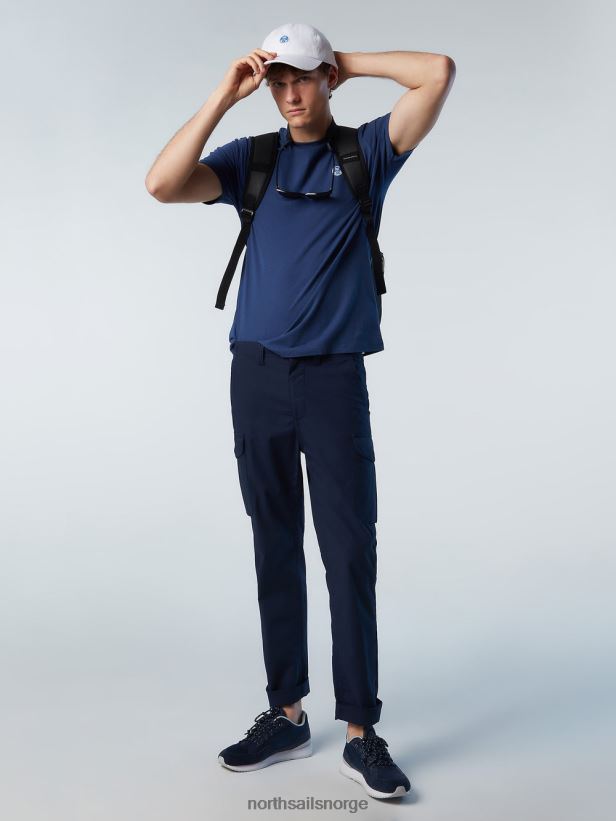 t-skjorte med filtlapp North Sails menn mørk denim klær H4N2FN197