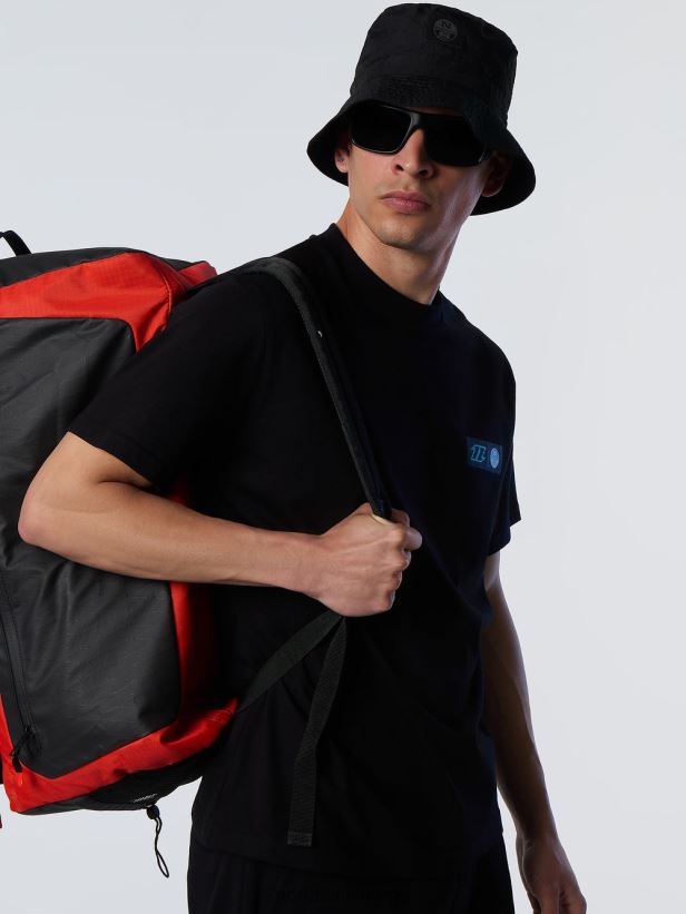 t-skjorte med grafisk trykk North Sails menn svart klær H4N2FN139