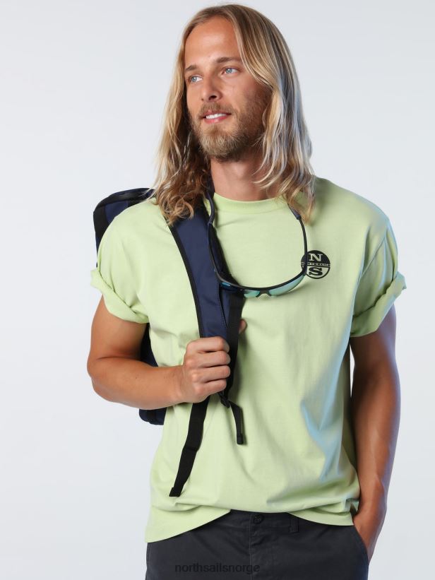 t-skjorte med grafisk trykk North Sails menn tanggrønn klær H4N2FN993