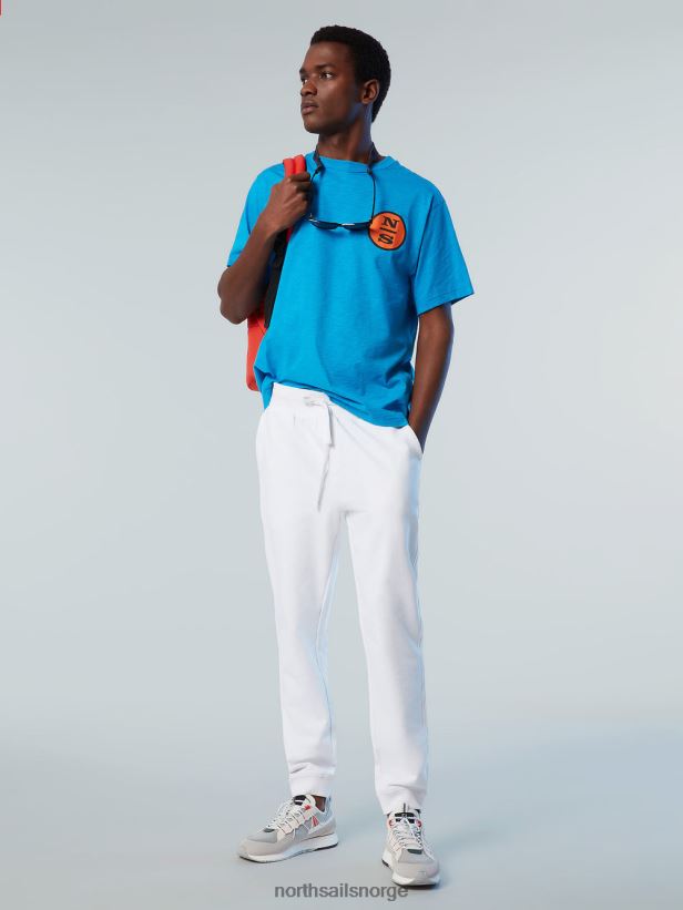 t-skjorte med grafisk trykk North Sails menn turkis klær H4N2FN151
