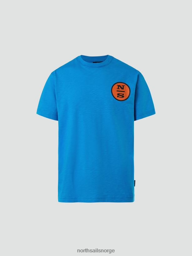 t-skjorte med grafisk trykk North Sails menn turkis klær H4N2FN151