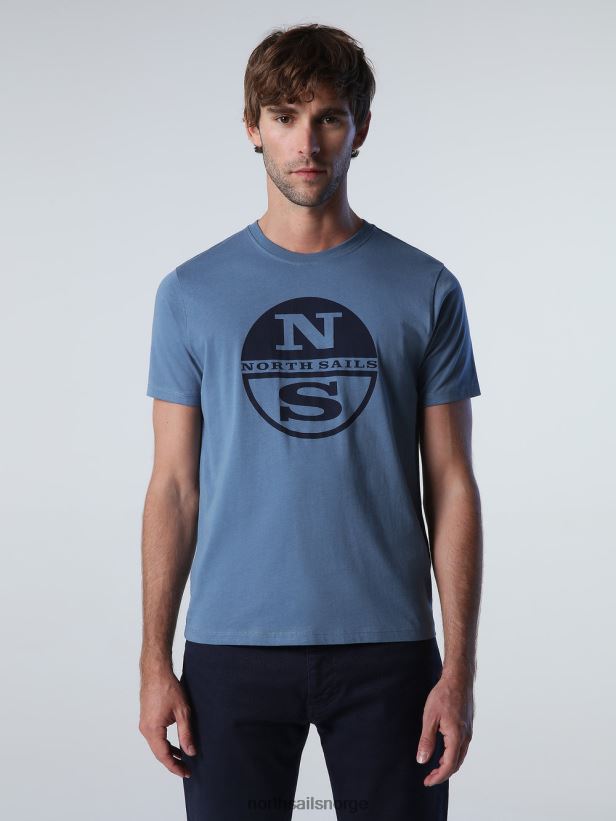 t-skjorte med maxi-logo North Sails menn Kina blå klær H4N2FN926