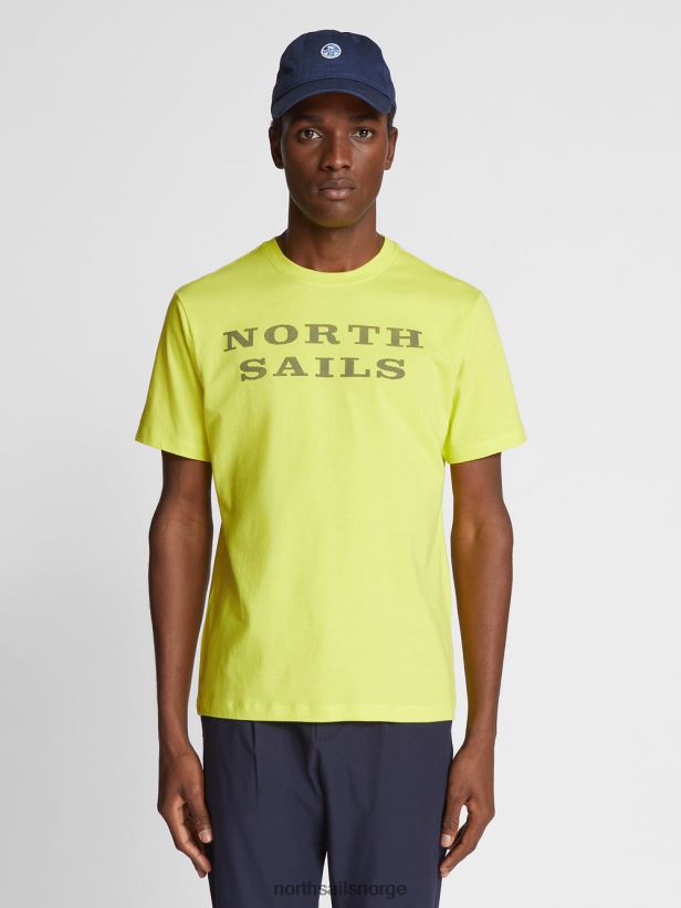 t-skjorte med skrift North Sails menn svovel vår klær H4N2FN1258