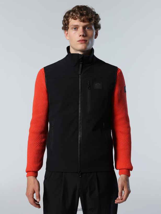 ifuru vest North Sails menn svart klær H4N2FN19