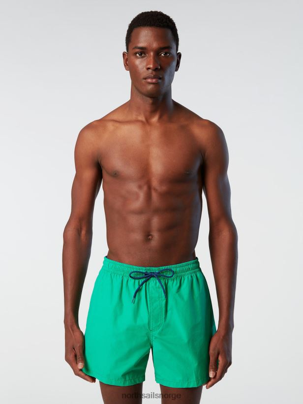 badeshorts med logolapp North Sails menn hage grønn strandtøy H4N2FN386