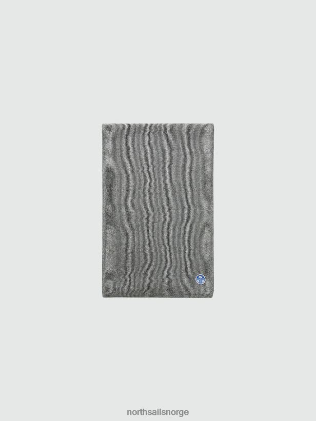 ribbet skjerf North Sails menn middels gråmelert tilbehør H4N2FN972