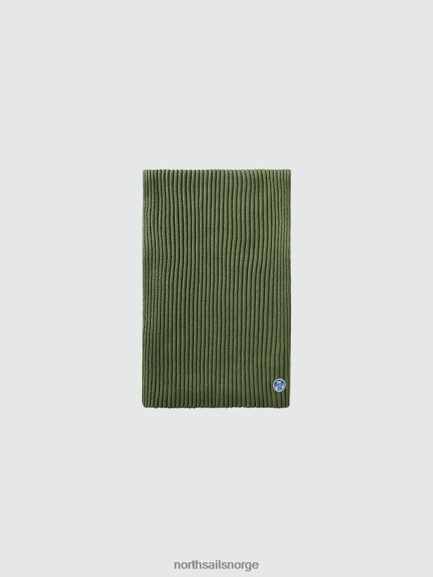 skjerf i bomull og ull North Sails menn bronse grønn tilbehør H4N2FN852
