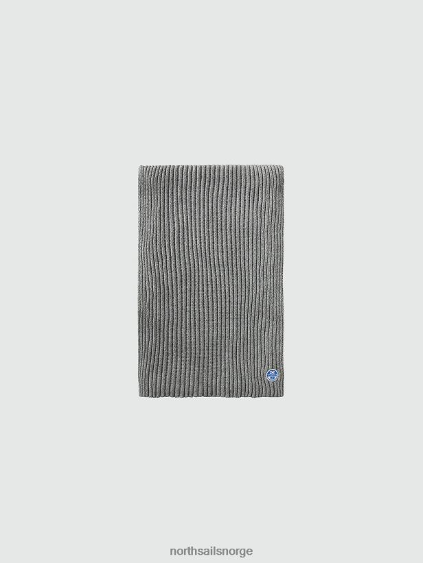 skjerf i bomull og ull North Sails menn middels gråmelert tilbehør H4N2FN854