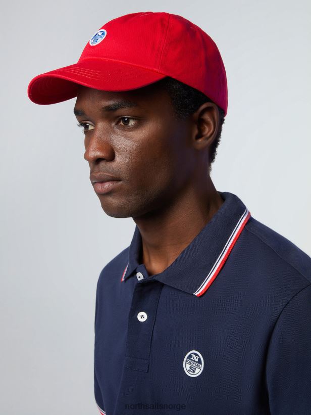 baseballcap med filtlapp North Sails menn rød tilbehør H4N2FN463