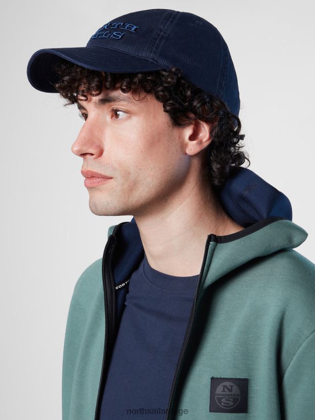 vasket baseballcaps i bomull North Sails menn mørk denim tilbehør H4N2FN451